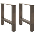 vidaXL Nogi do stolika kawowego Naturalna stal 2 szt. 60x(42-43) cm Stal