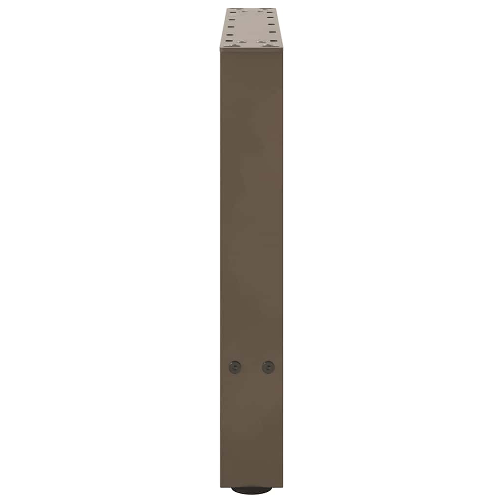 vidaXL Nogi do stolika kawowego Naturalna stal 2 szt. 60x(42-43) cm Stal