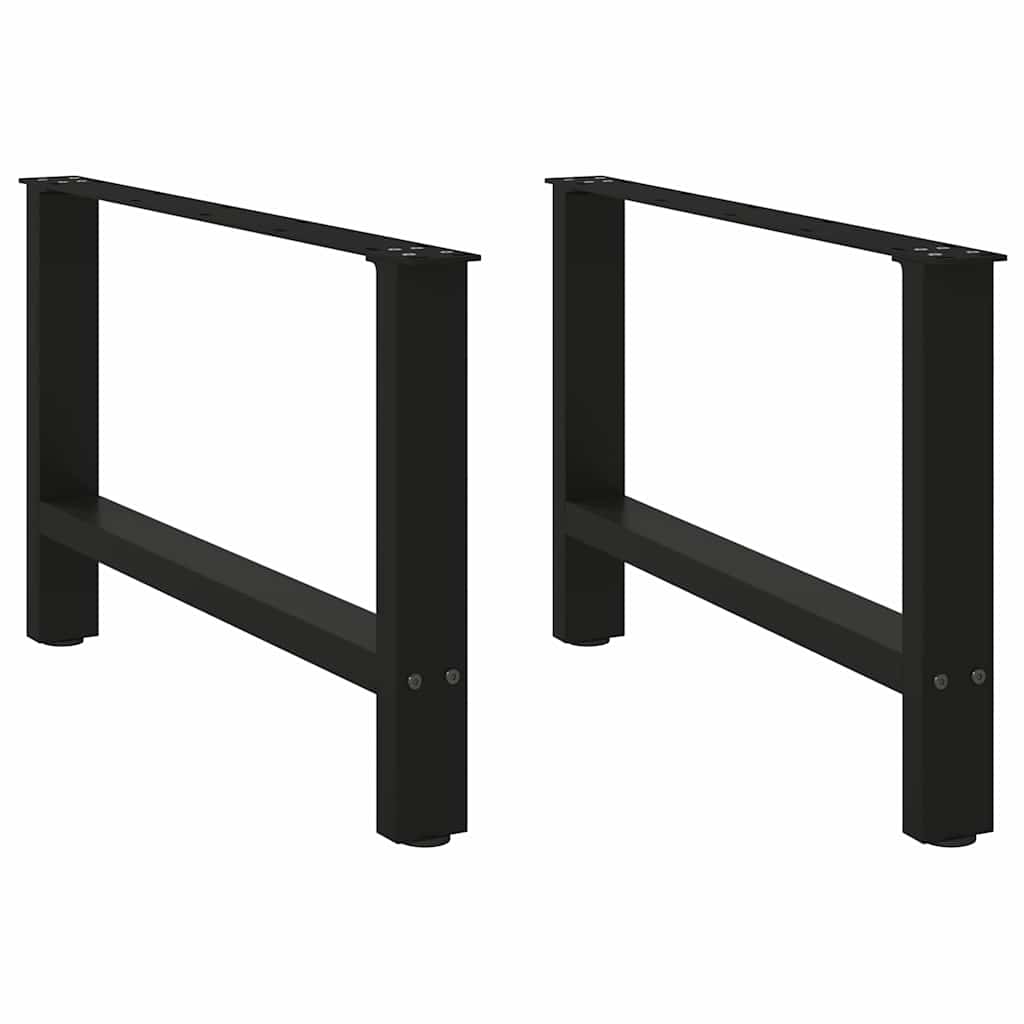vidaXL Nogi do stolika kawowego czarne 2 szt. 70x(42-43) cm stal