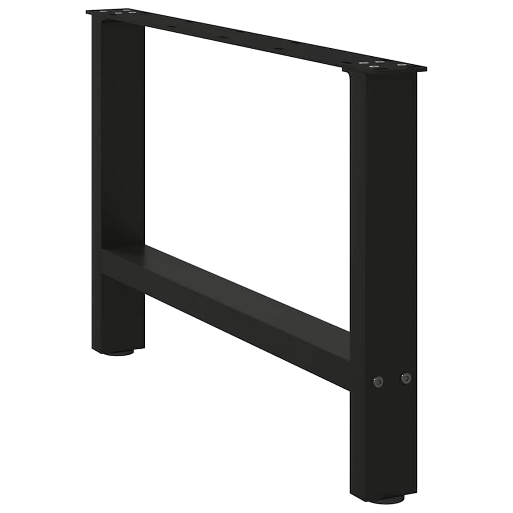 vidaXL Nogi do stolika kawowego czarne 2 szt. 70x(42-43) cm stal