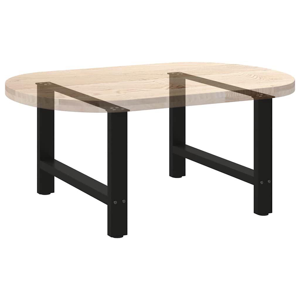 vidaXL Nogi do stolika kawowego czarne 2 szt. 70x(42-43) cm stal