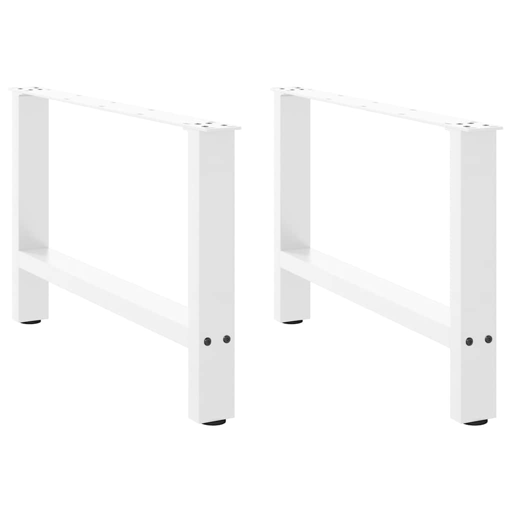 vidaXL Nogi do stolika kawowego białe 2 szt. 70x(42-43) cm stal