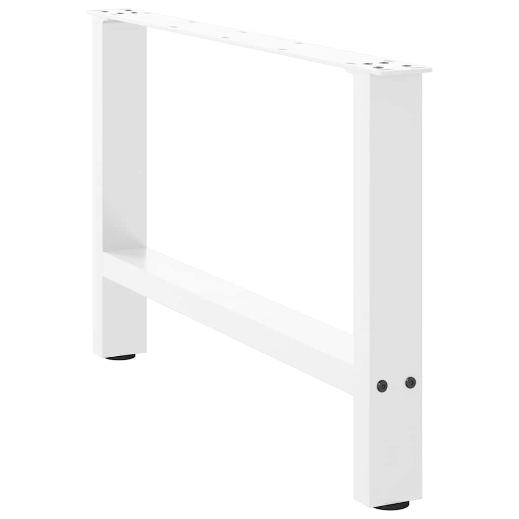 vidaXL Nogi do stolika kawowego białe 2 szt. 70x(42-43) cm stal