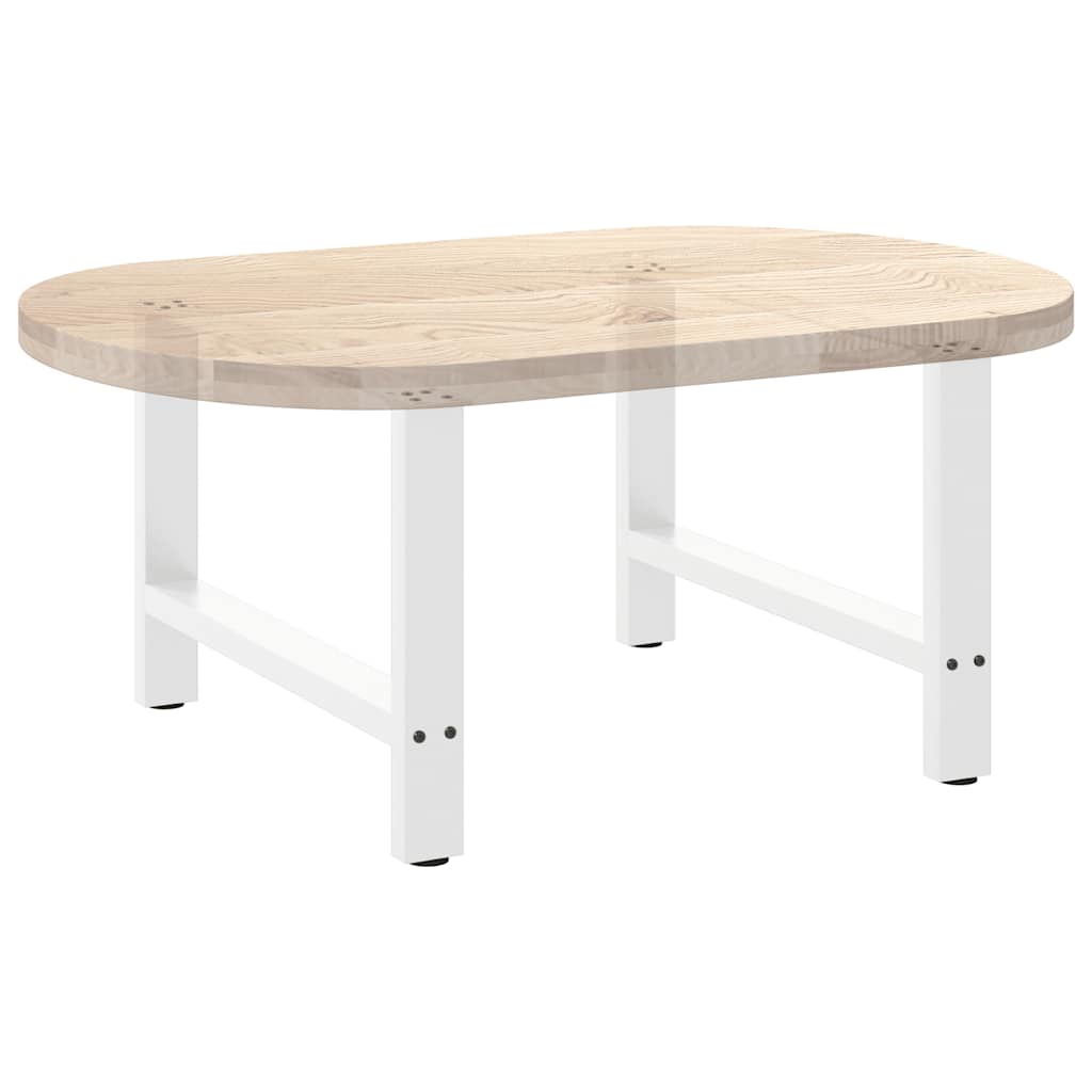 vidaXL Nogi do stolika kawowego białe 2 szt. 70x(42-43) cm stal