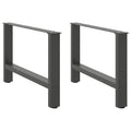 vidaXL Nogi do stolika kawowego Antracyt 2 szt. 70x(42-43) cm Stal