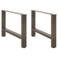 vidaXL Nogi do stolika kawowego Naturalna stal 2 szt. 70x(42-43) cm Stal