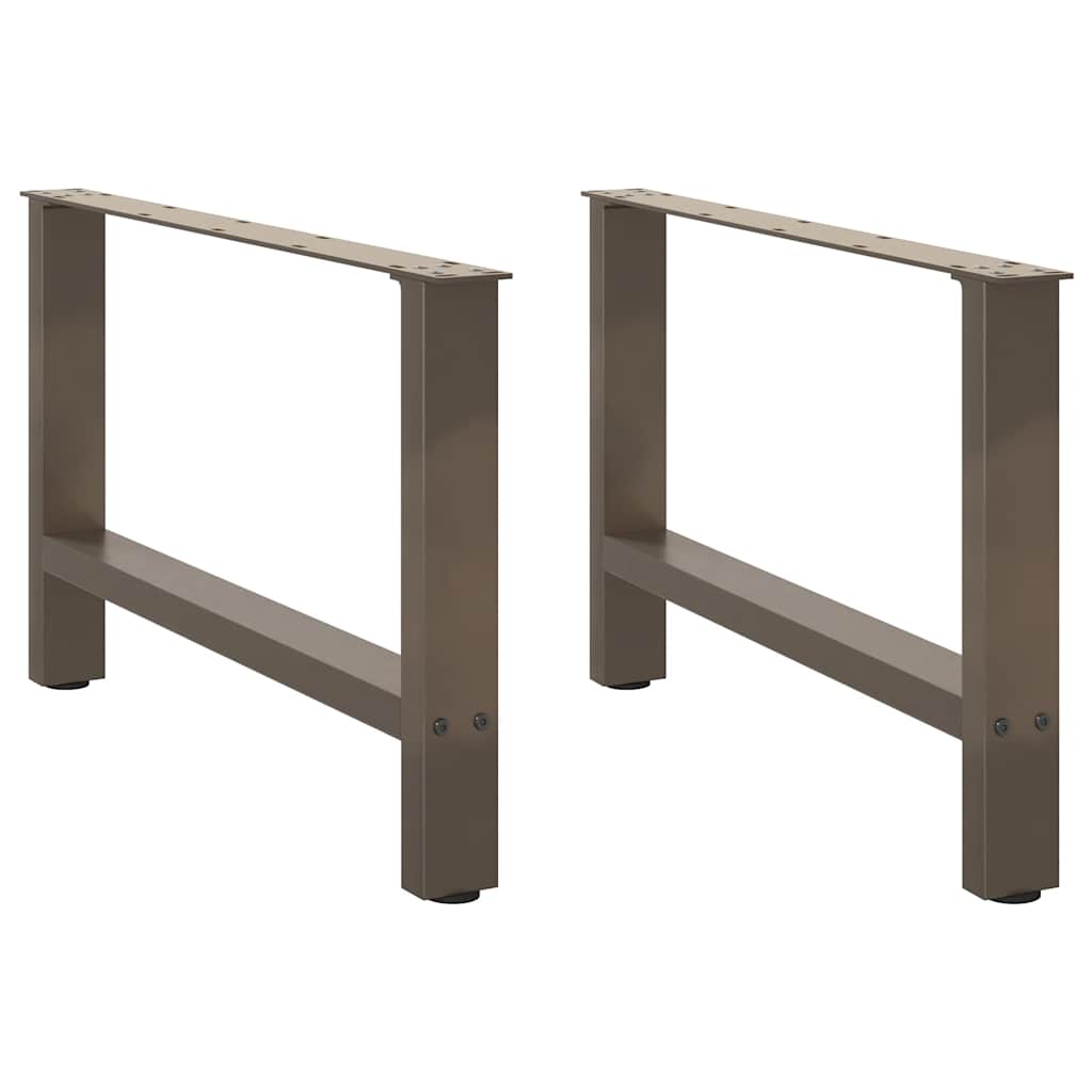 vidaXL Nogi do stolika kawowego Naturalna stal 2 szt. 70x(42-43) cm Stal