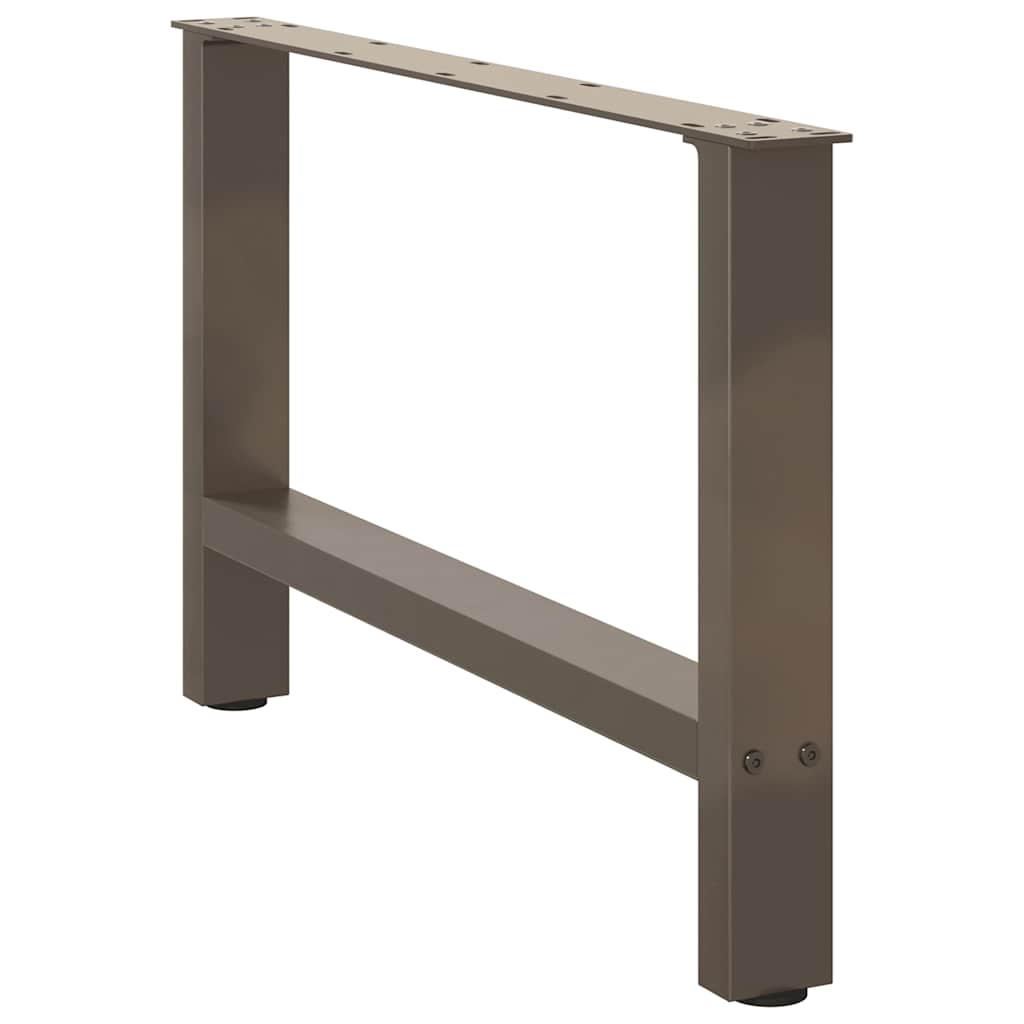 vidaXL Nogi do stolika kawowego Naturalna stal 2 szt. 70x(42-43) cm Stal