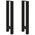 vidaXL Nogi do stołu konsolowego czarne 2 szt. 28x(72-73) cm stal