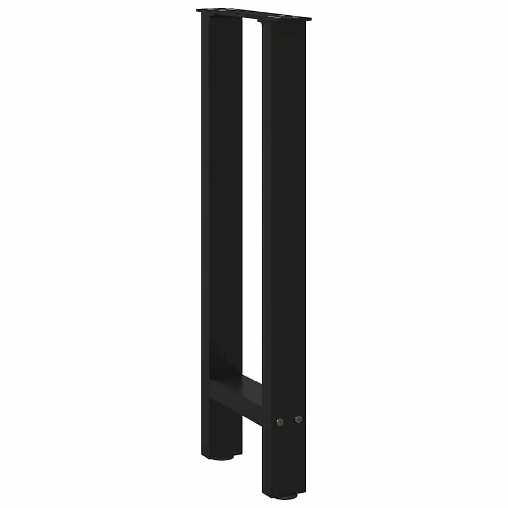 vidaXL Nogi do stołu konsolowego czarne 2 szt. 28x(72-73) cm stal