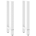 vidaXL Nogi do stołu konsolowego białe 2 szt. 28x(72-73) cm stal