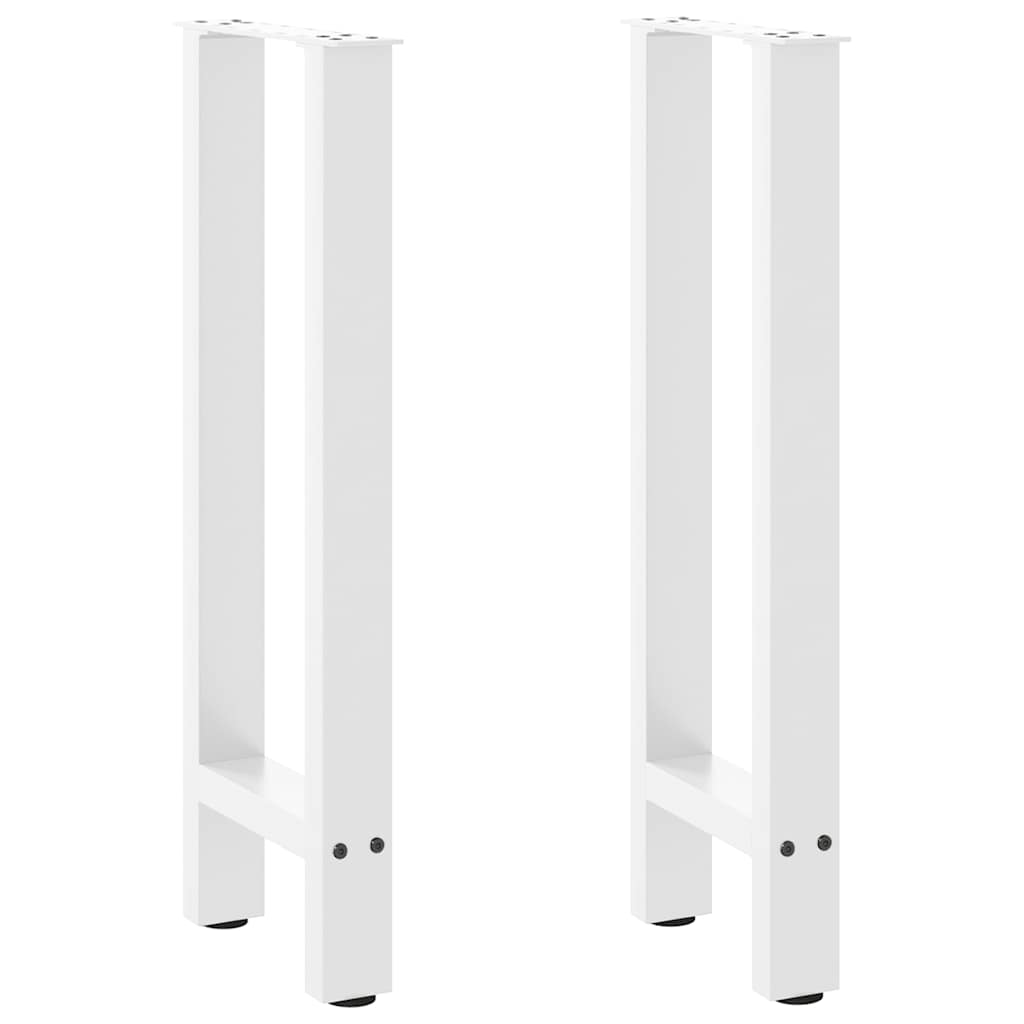 vidaXL Nogi do stołu konsolowego białe 2 szt. 28x(72-73) cm stal