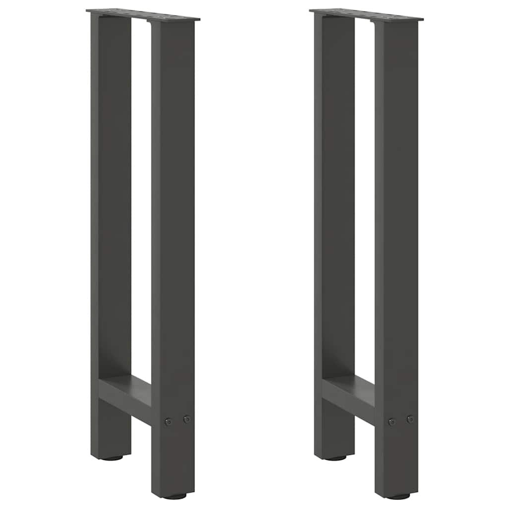 vidaXL Nogi do stołu konsolowego Antracyt 2 szt. 28x(72-73) cm Stal