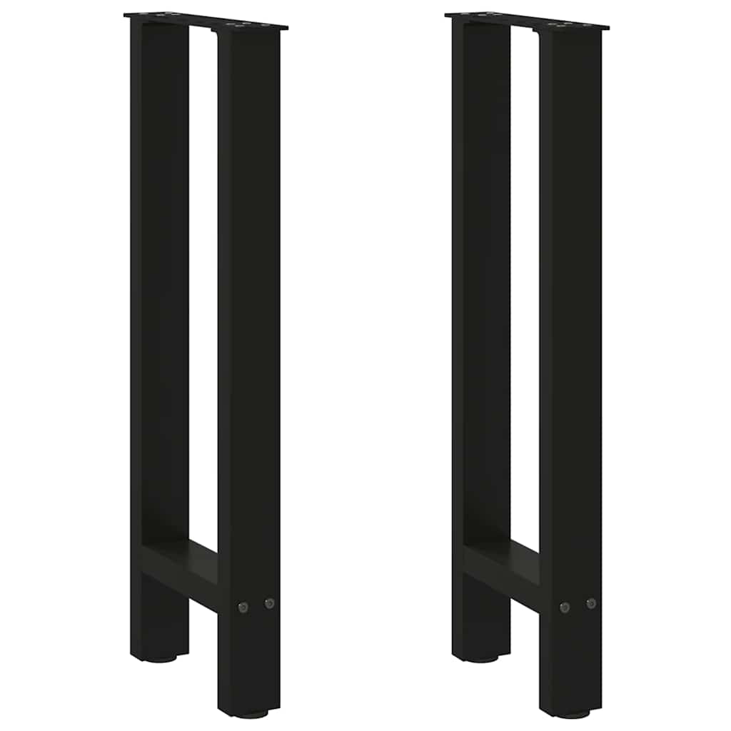 vidaXL Nogi do stołu konsolowego czarne 2 szt. 38x(72-73) cm stal