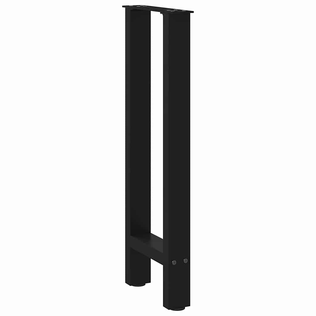 vidaXL Nogi do stołu konsolowego czarne 2 szt. 38x(72-73) cm stal