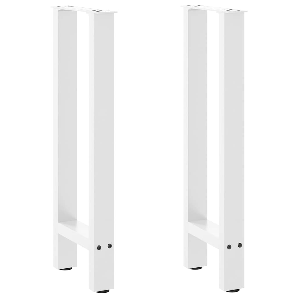 vidaXL Nogi do stołu konsolowego białe 2 szt. 38x(72-73) cm stal