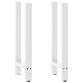vidaXL Nogi do stołu konsolowego białe 2 szt. 38x(72-73) cm stal