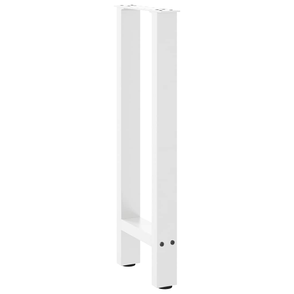 vidaXL Nogi do stołu konsolowego białe 2 szt. 38x(72-73) cm stal
