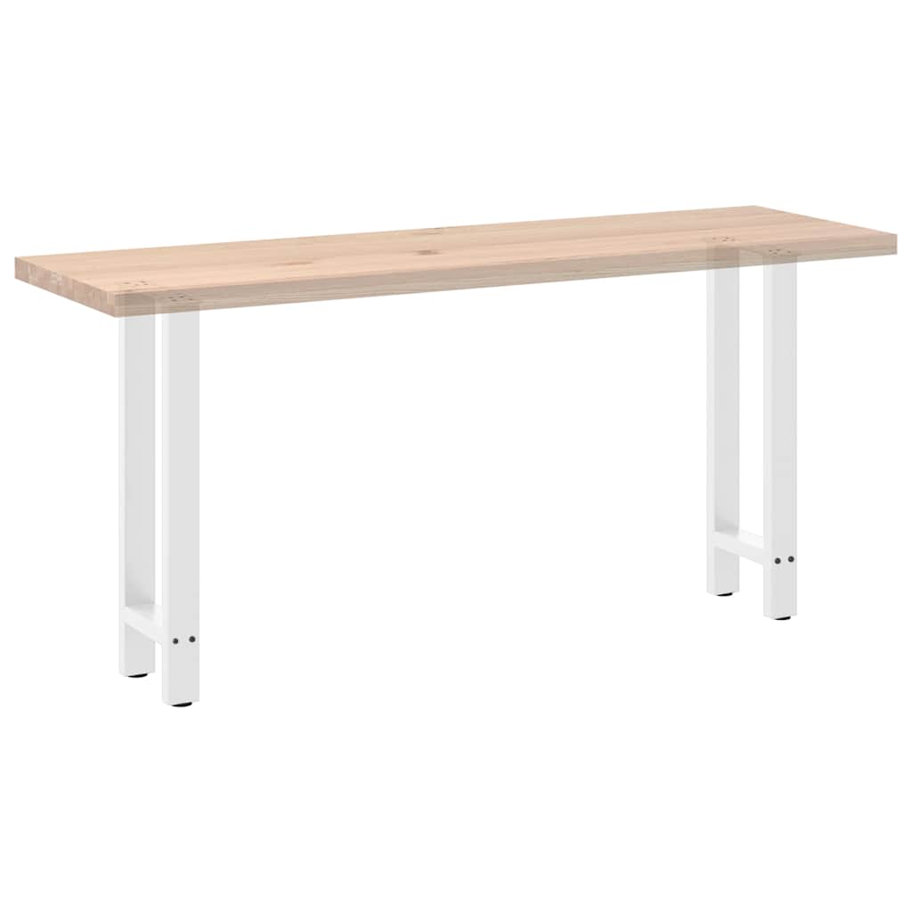 vidaXL Nogi do stołu konsolowego białe 2 szt. 38x(72-73) cm stal