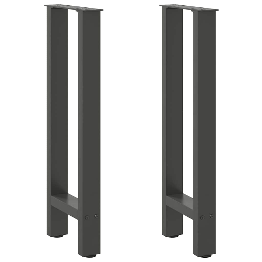 vidaXL Nogi do stołu konsolowego Antracyt 2 szt. 38x(72-73) cm Stal