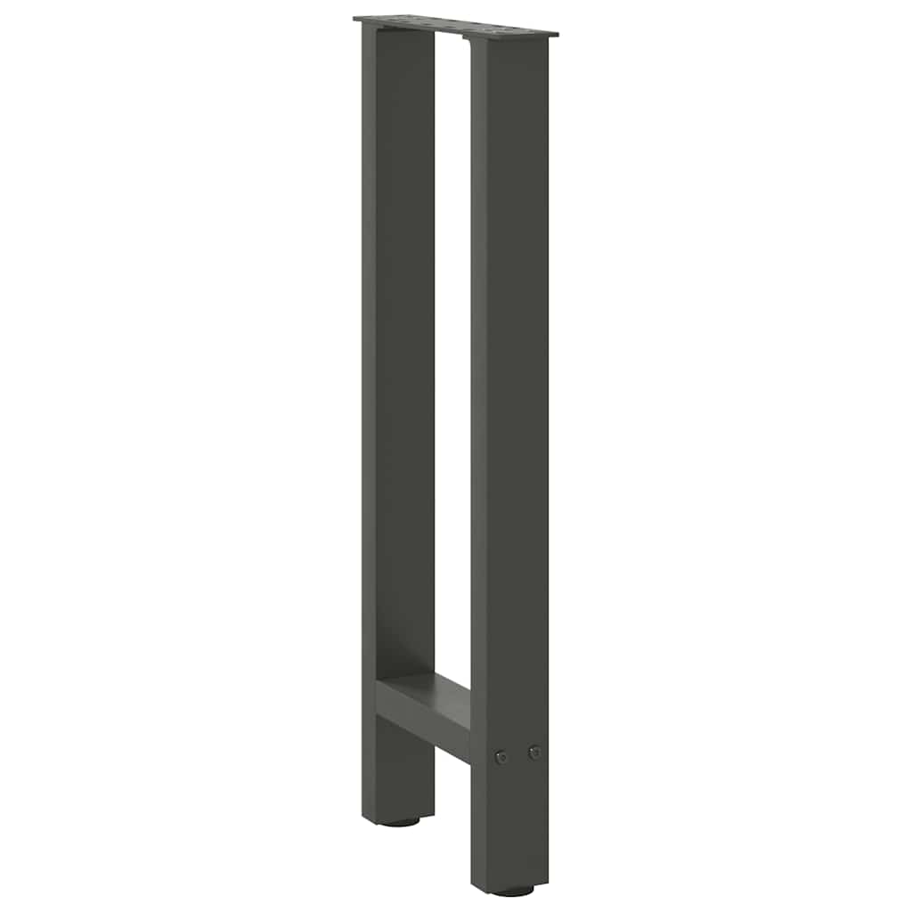 vidaXL Nogi do stołu konsolowego Antracyt 2 szt. 38x(72-73) cm Stal