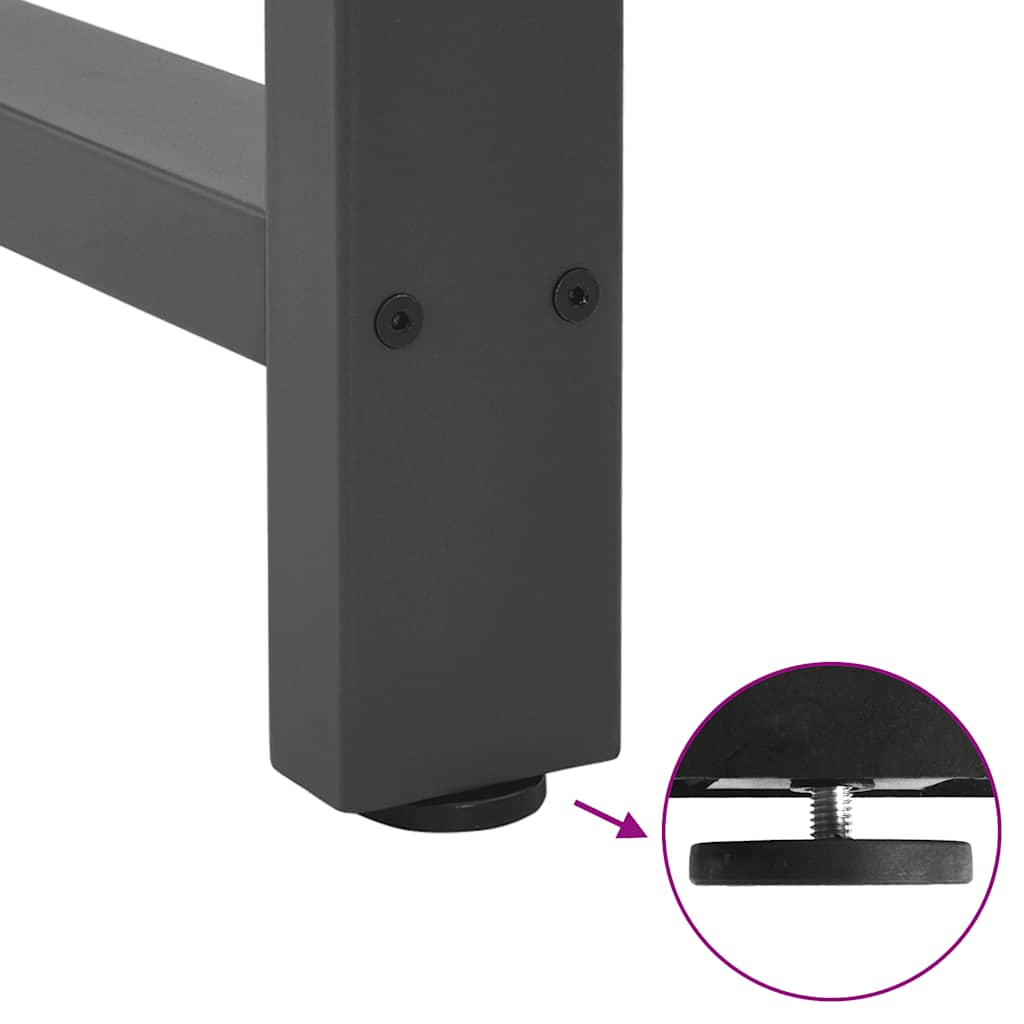 vidaXL Nogi do stołu konsolowego Antracyt 2 szt. 38x(72-73) cm Stal
