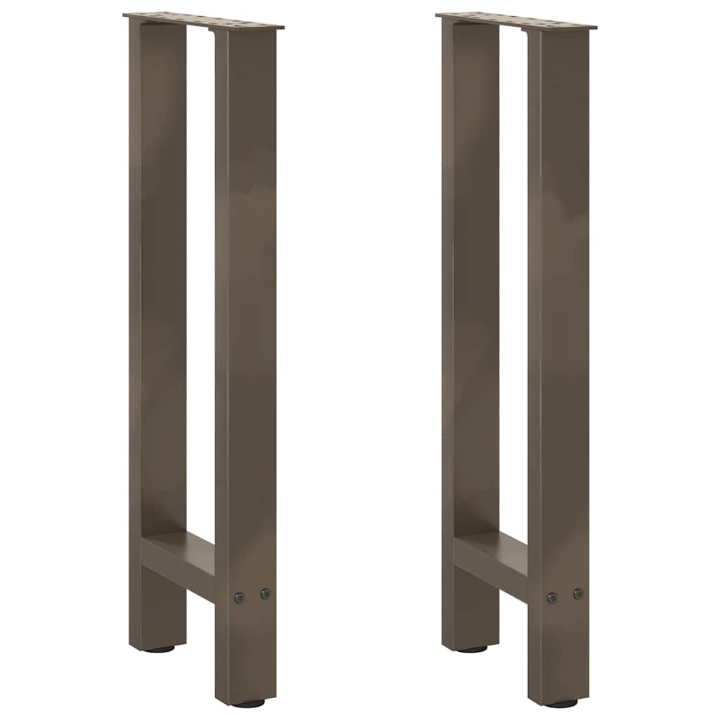 vidaXL Nogi do stołu konsolowego Naturalna stal 2 szt. 38x(72-73) cm Stal