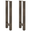 vidaXL Nogi do stołu konsolowego Naturalna stal 2 szt. 38x(72-73) cm Stal