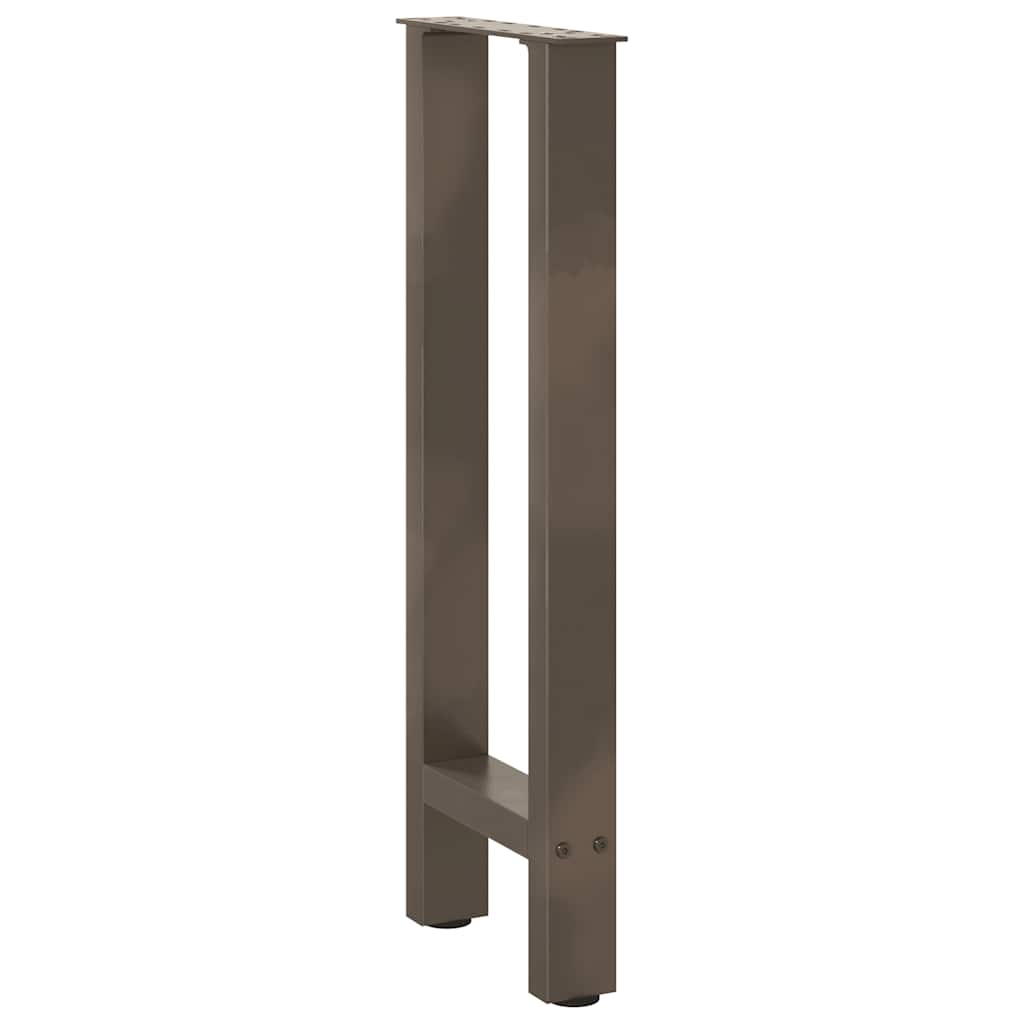 vidaXL Nogi do stołu konsolowego Naturalna stal 2 szt. 38x(72-73) cm Stal