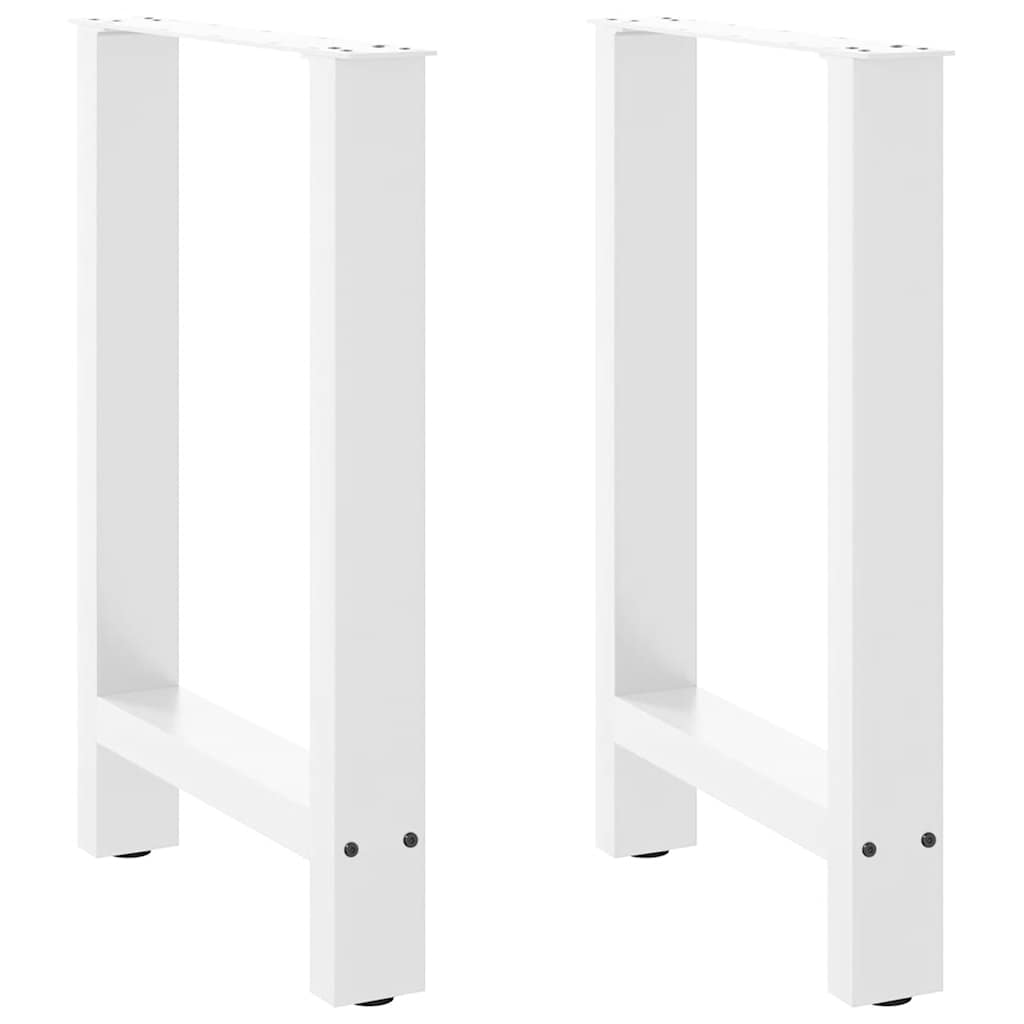 vidaXL Nogi do stołu jadalnego białe 2 szt. 50x(72-73) cm stal