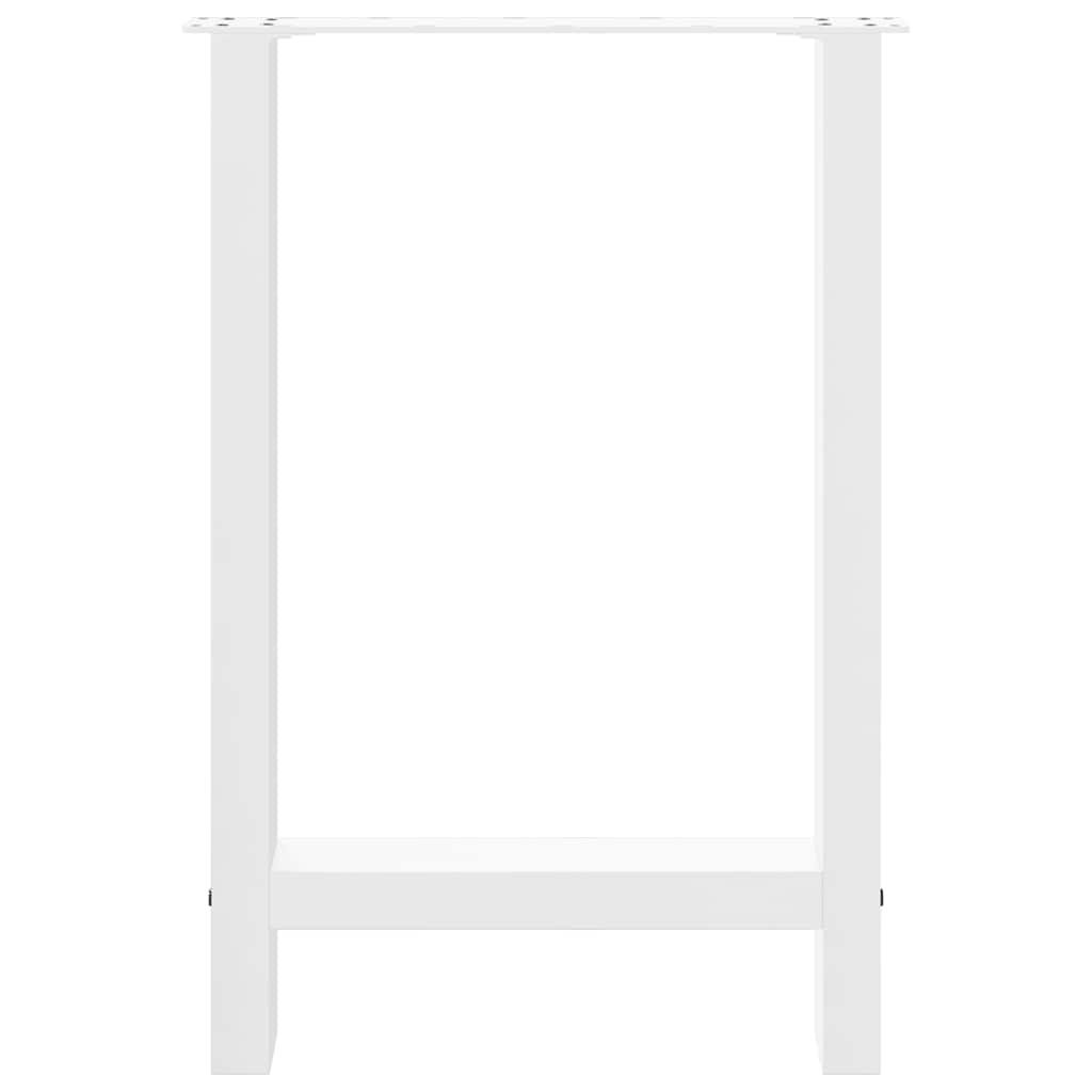 vidaXL Nogi do stołu jadalnego białe 2 szt. 50x(72-73) cm stal
