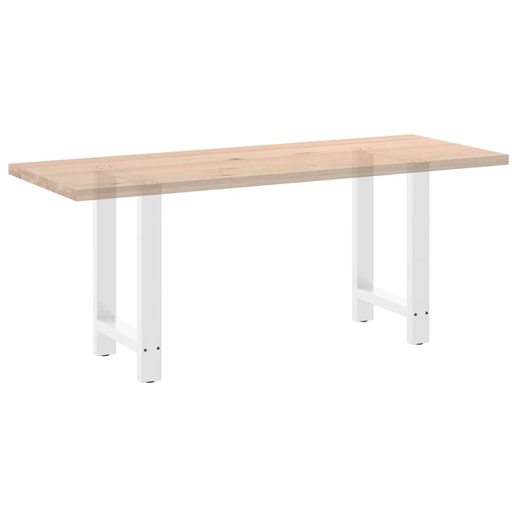 vidaXL Nogi do stołu jadalnego białe 2 szt. 50x(72-73) cm stal