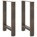 vidaXL Nogi do stołu jadalnego Naturalna stal 2 szt. 50x(72-73) cm Stal