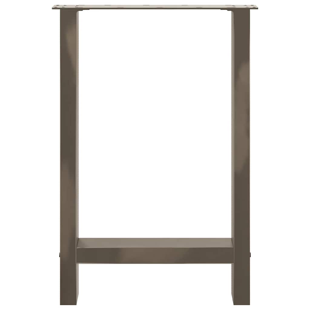 vidaXL Nogi do stołu jadalnego Naturalna stal 2 szt. 50x(72-73) cm Stal