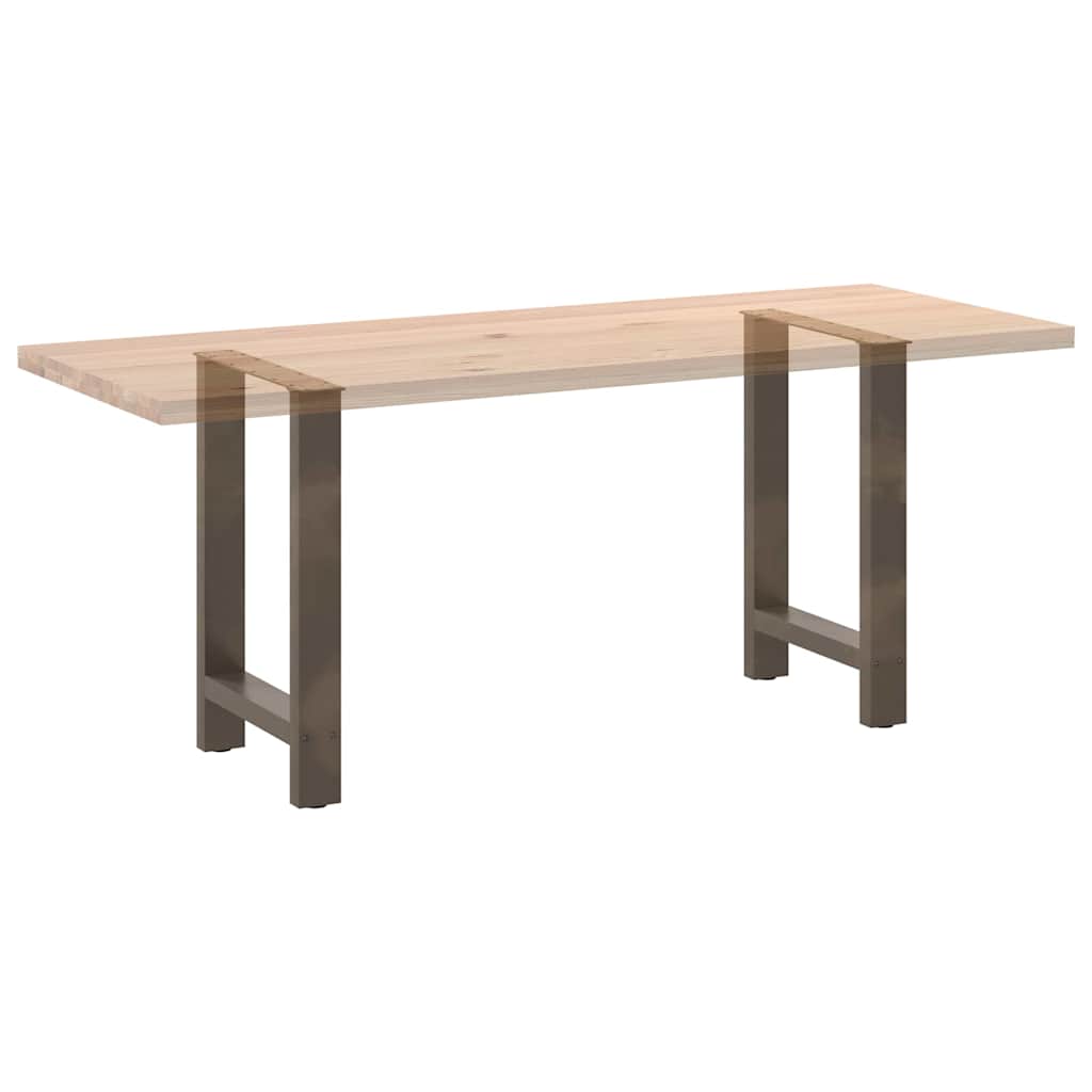 vidaXL Nogi do stołu jadalnego Naturalna stal 2 szt. 50x(72-73) cm Stal