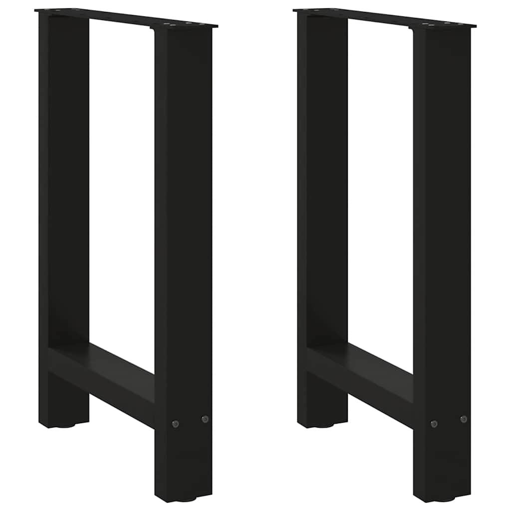 vidaXL Nogi do stołu jadalnego czarne 2 szt. 60x(72-73) cm stal