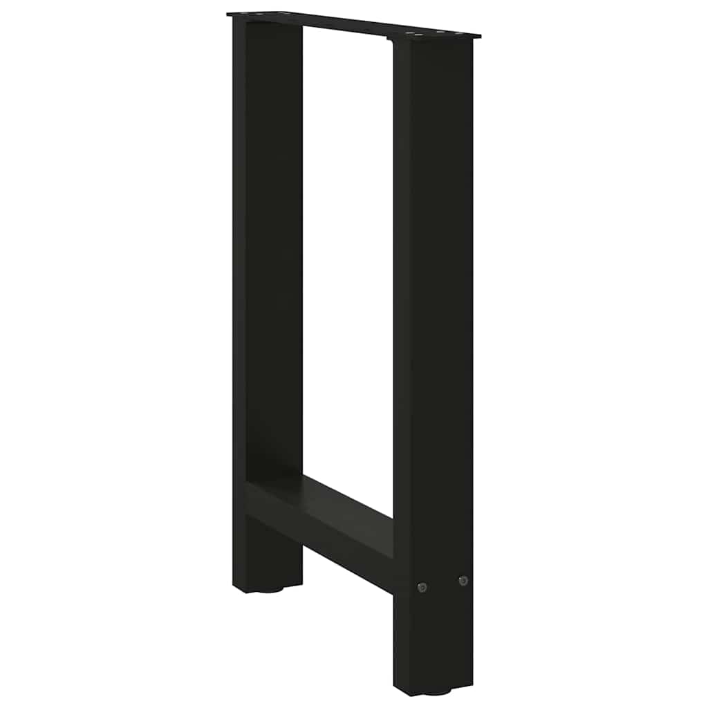 vidaXL Nogi do stołu jadalnego czarne 2 szt. 60x(72-73) cm stal