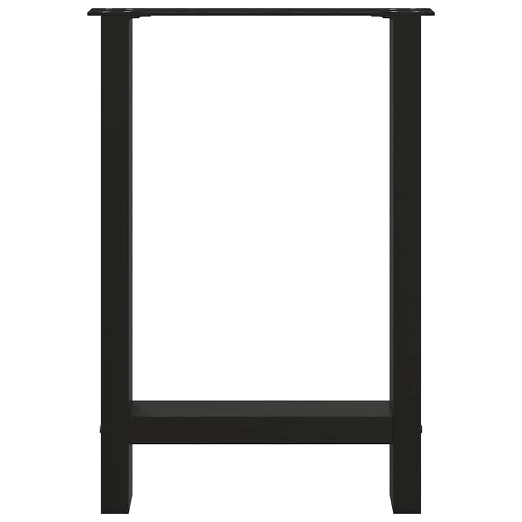 vidaXL Nogi do stołu jadalnego czarne 2 szt. 60x(72-73) cm stal