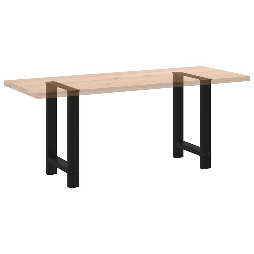 vidaXL Nogi do stołu jadalnego czarne 2 szt. 60x(72-73) cm stal