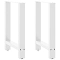 vidaXL Nogi do stołu jadalnego białe 2 szt. 60x(72-73) cm stal