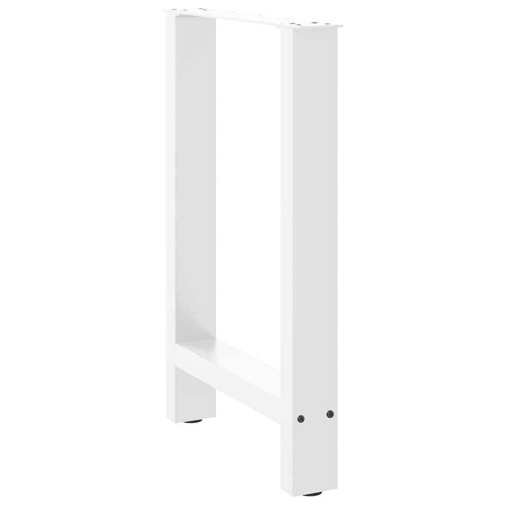 vidaXL Nogi do stołu jadalnego białe 2 szt. 60x(72-73) cm stal