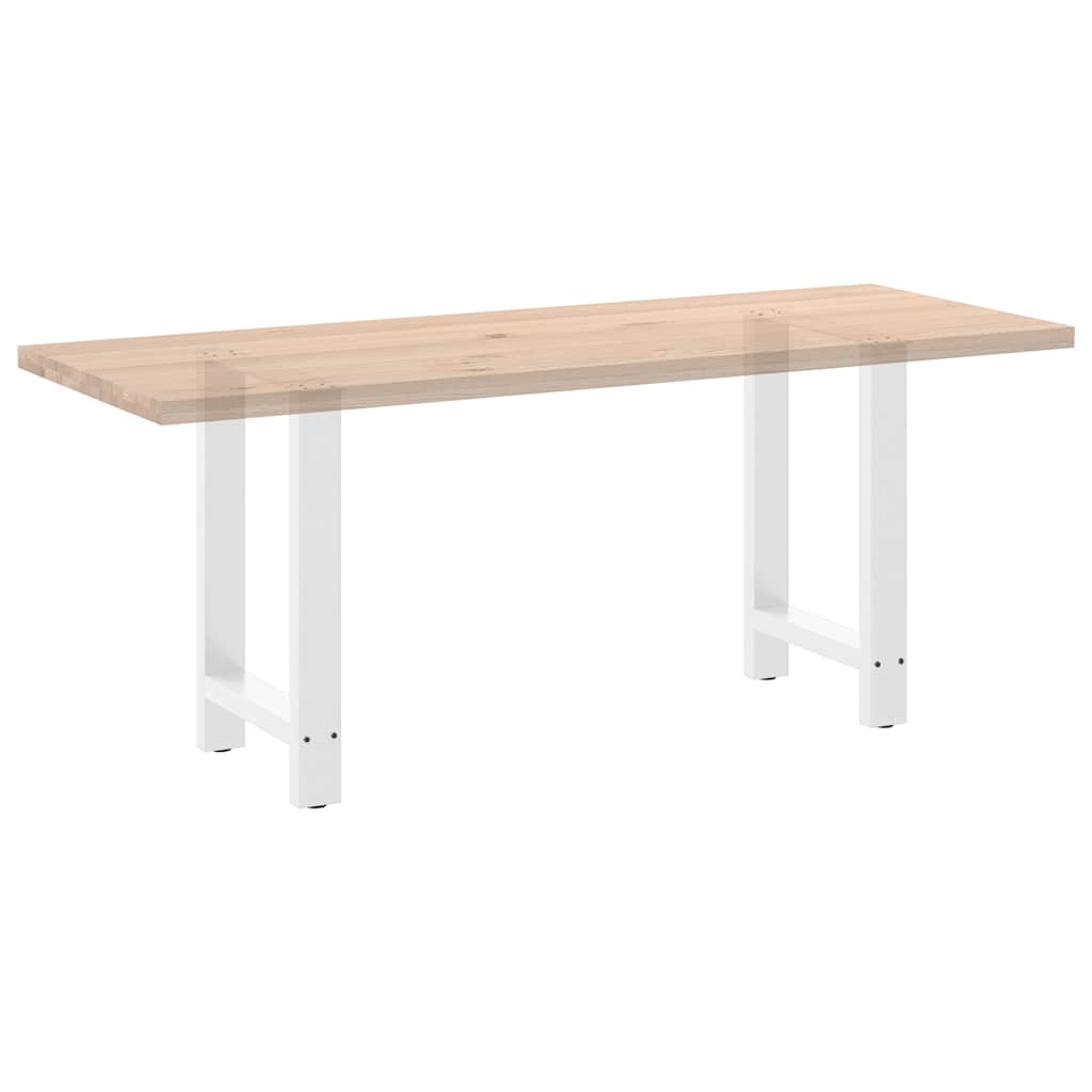 vidaXL Nogi do stołu jadalnego białe 2 szt. 60x(72-73) cm stal