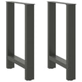 vidaXL Nogi do stołu jadalnego Antracyt 2 szt. 60x(72-73) cm Stal