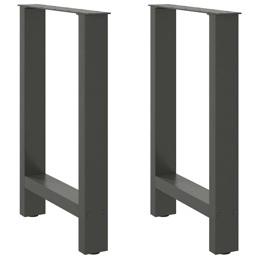 vidaXL Nogi do stołu jadalnego Antracyt 2 szt. 60x(72-73) cm Stal