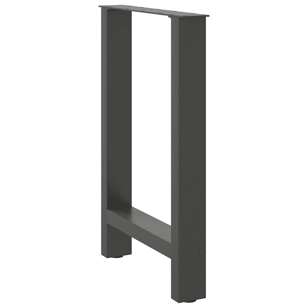 vidaXL Nogi do stołu jadalnego Antracyt 2 szt. 60x(72-73) cm Stal
