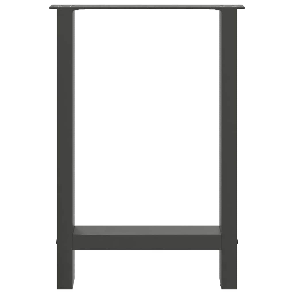 vidaXL Nogi do stołu jadalnego Antracyt 2 szt. 60x(72-73) cm Stal