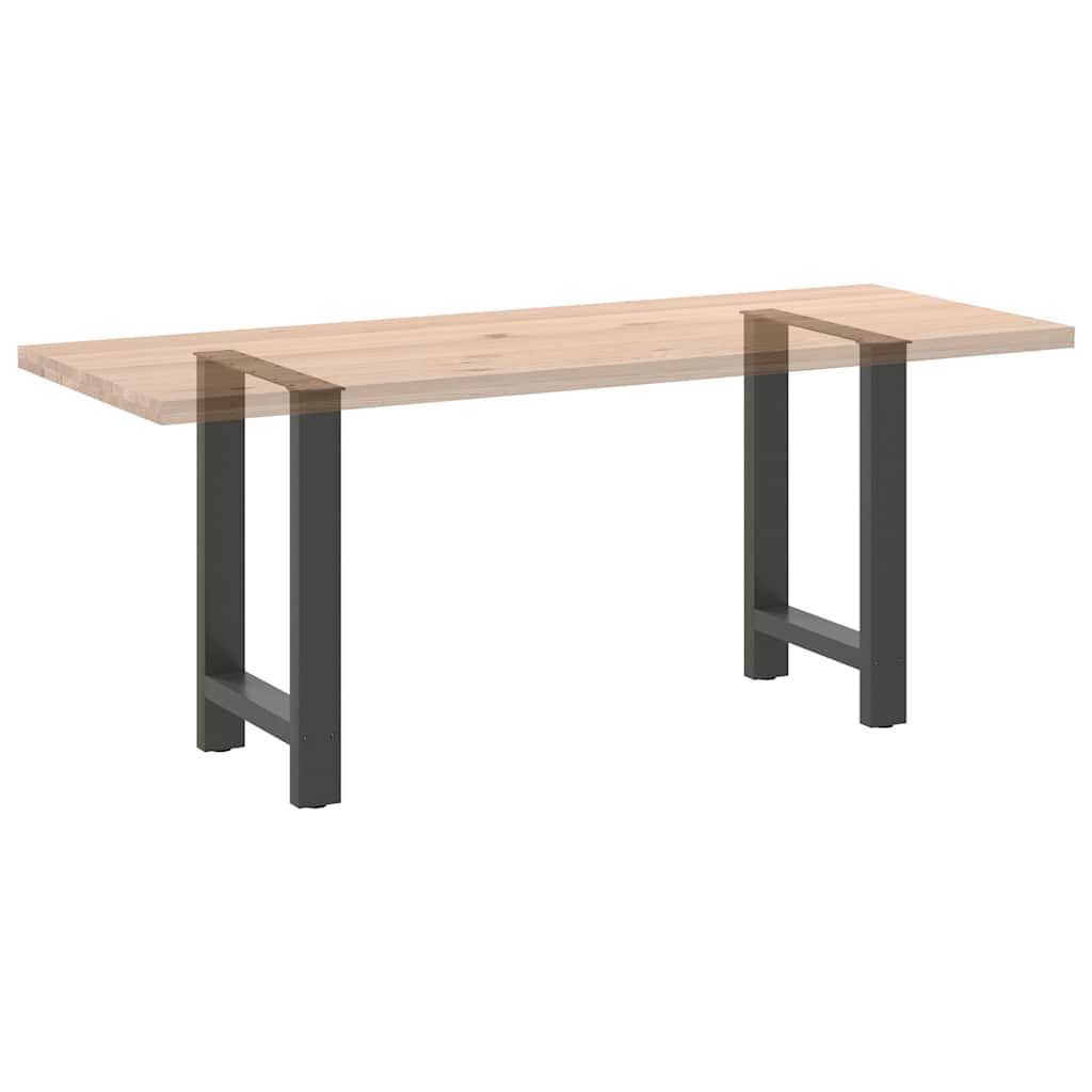 vidaXL Nogi do stołu jadalnego Antracyt 2 szt. 60x(72-73) cm Stal