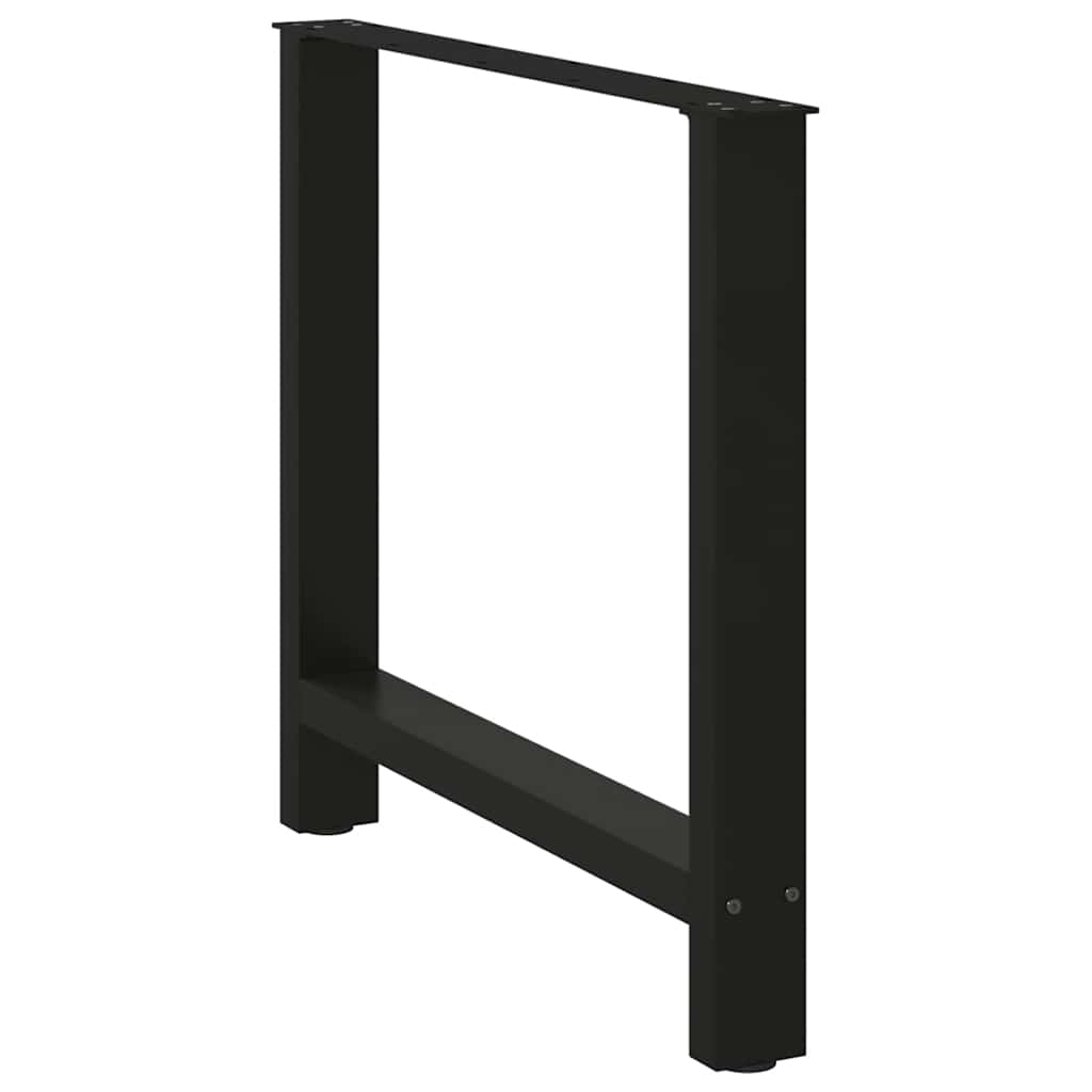 vidaXL Nogi do stołu jadalnego czarne 2 szt. 70x(72-73) cm stal