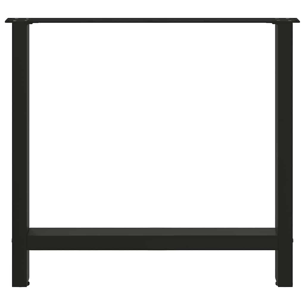 vidaXL Nogi do stołu jadalnego czarne 2 szt. 70x(72-73) cm stal