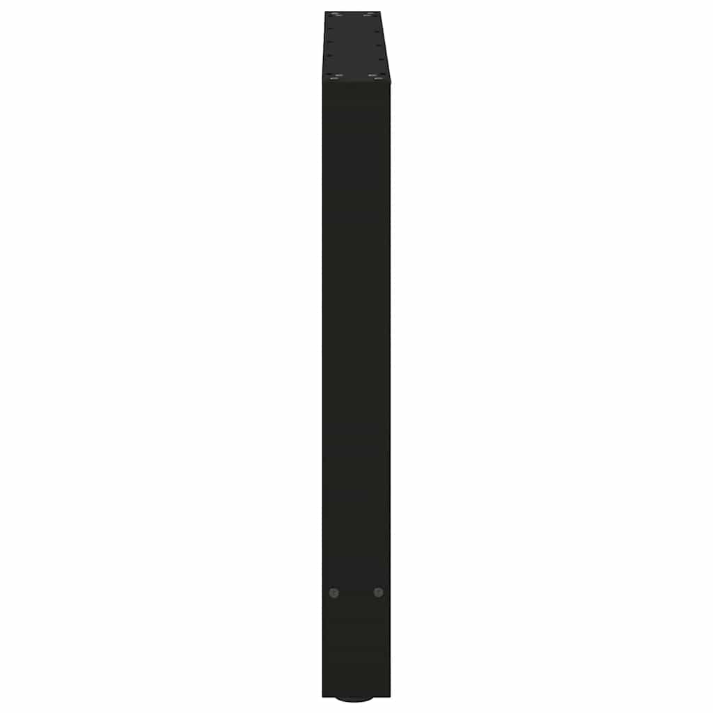 vidaXL Nogi do stołu jadalnego czarne 2 szt. 70x(72-73) cm stal